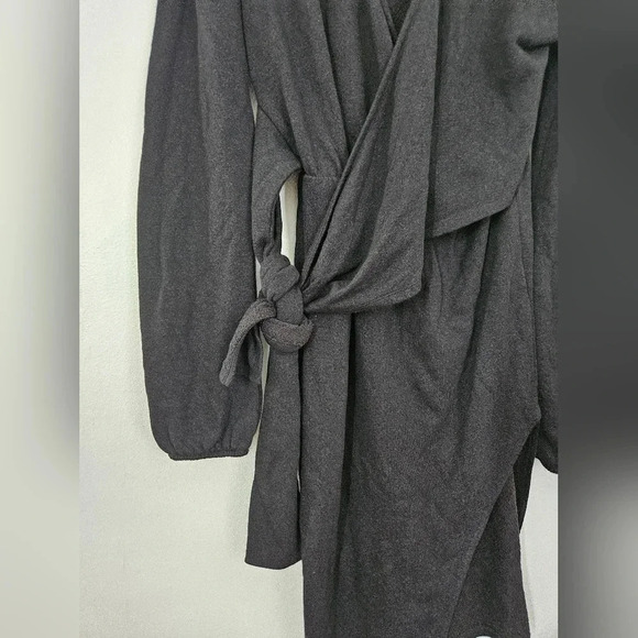 N:philanthropy myles wrap balloon long sleeve dress in black size small NWT - Picture 4 of 5